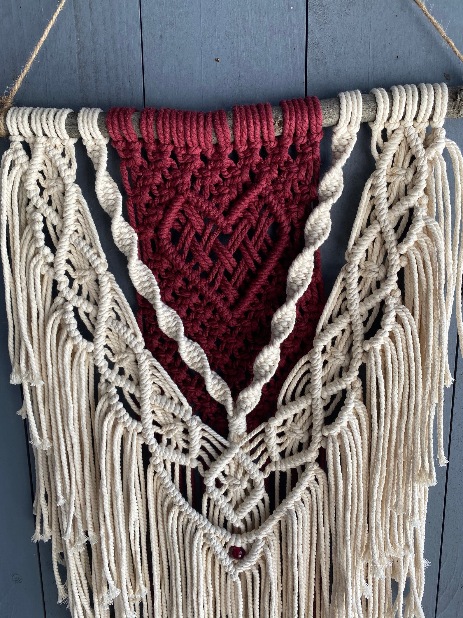 Macrame multi colored wall hanging Etsy