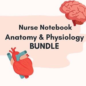 Pack étudiant en sciences infirmières Anatomie et physiologie | Notes sur l'école d'infirmières | Guide d'étude manuscrit | Planificateur d'études pour écoles d'infirmières