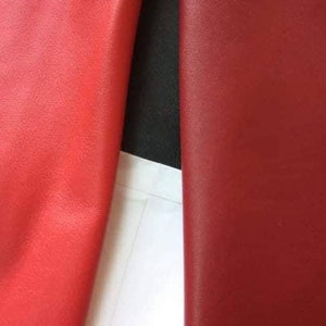 Dark RED, Cherry Color Leather Skinny Skintight Leather Jeans, Pant ...