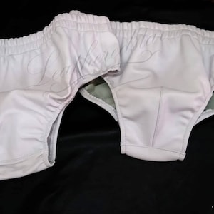 Witte kleur ADEMEND Leren ondergoed, Slip gemaakt van zacht leer Een paar van 2 leren ondergoed