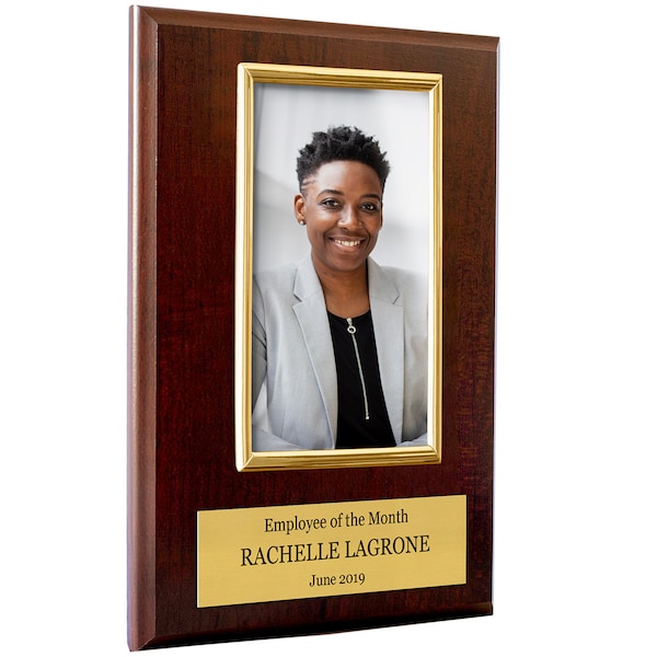 Customizable Employee of the Month Photo Plaque