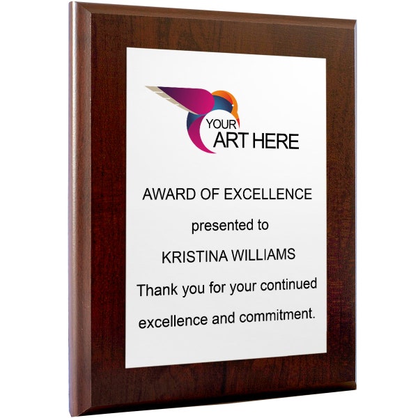 Full Color Award Plaques - Include your photo, logo and text!