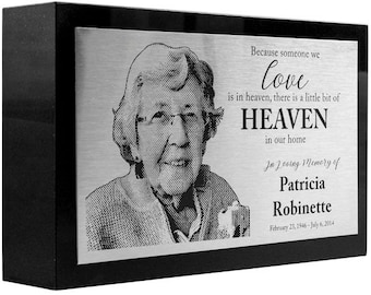 Stainless Steel and Granite Memorial Headstone - Markers for Lost Family Members, Infants, Loved Ones, Friends, and Family Pets.