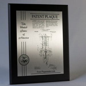 Personalized Patent Plaque - Gift for Inventors and Company Awards - Include Logo and Company or Recipient Name