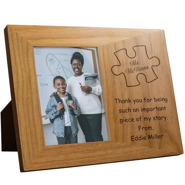 Plaquemaker Personalized Thank You for Being A Piece of My Story Picture Frame -A Great Gift for Teachers, Leaders, & Mentors