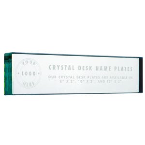 Personalized Crystal, Desk Name Plate- Laser Engraved or UV Color Printed