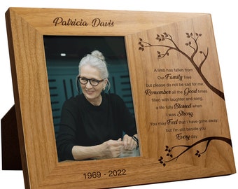 Customizable A Limb Has Fallen Poem Memorial Picture Frame. Personalize WIth Your Lost Loved Ones Name and Dates - Holds a 6 x 4" Photo