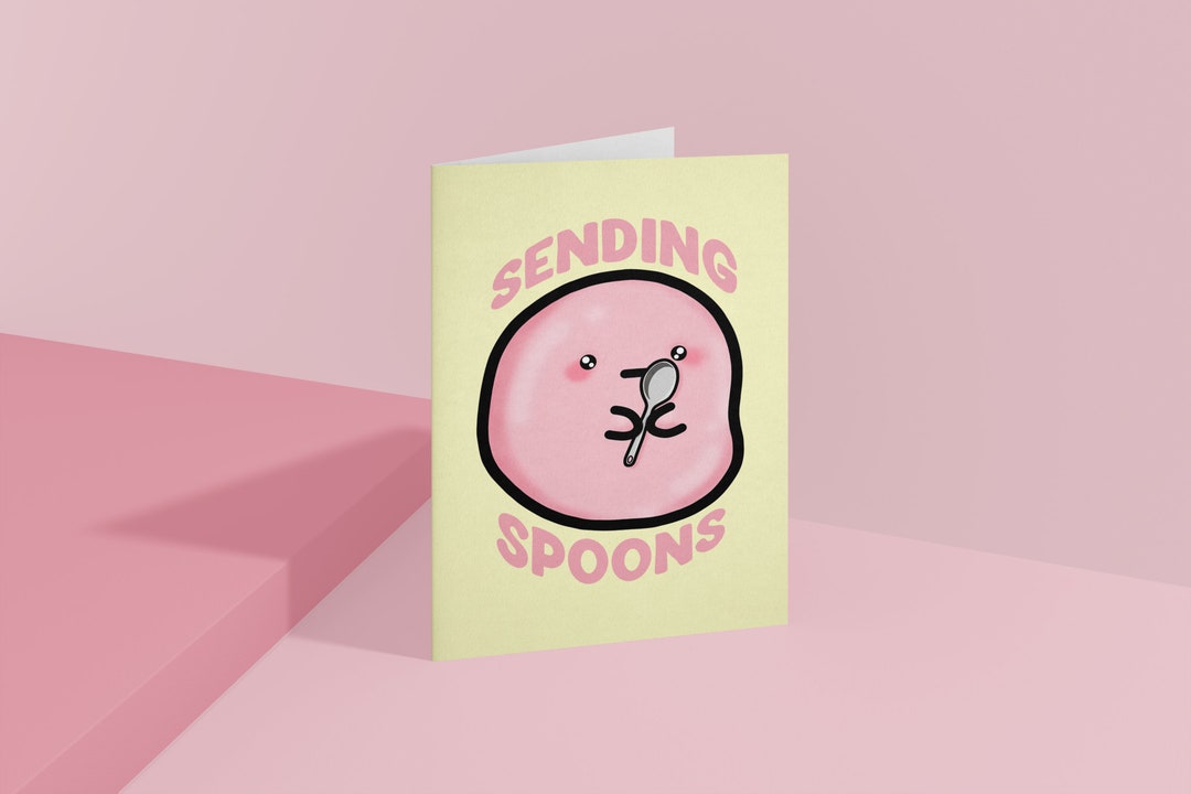 Send Spoons Sending Spoons Bean A6 Greeting Card- Soft Matte Finish, Blank Inside ...
