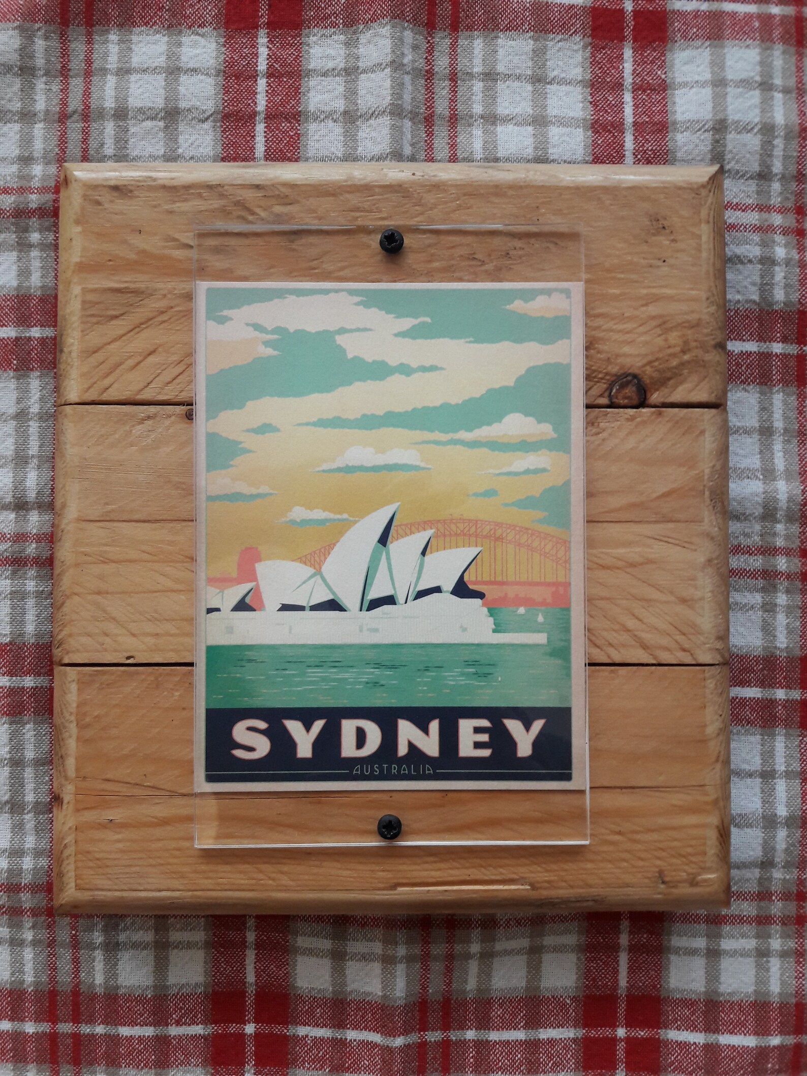 Rustic Reclaimed Wooden Wall Art Frame Postcard of Your Etsy