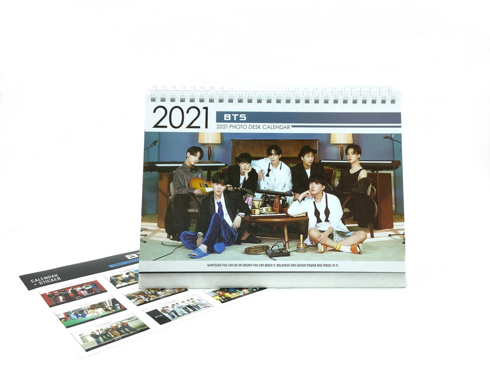 BTS Desk Calendar 2021-2022 with Sticker Set | Etsy