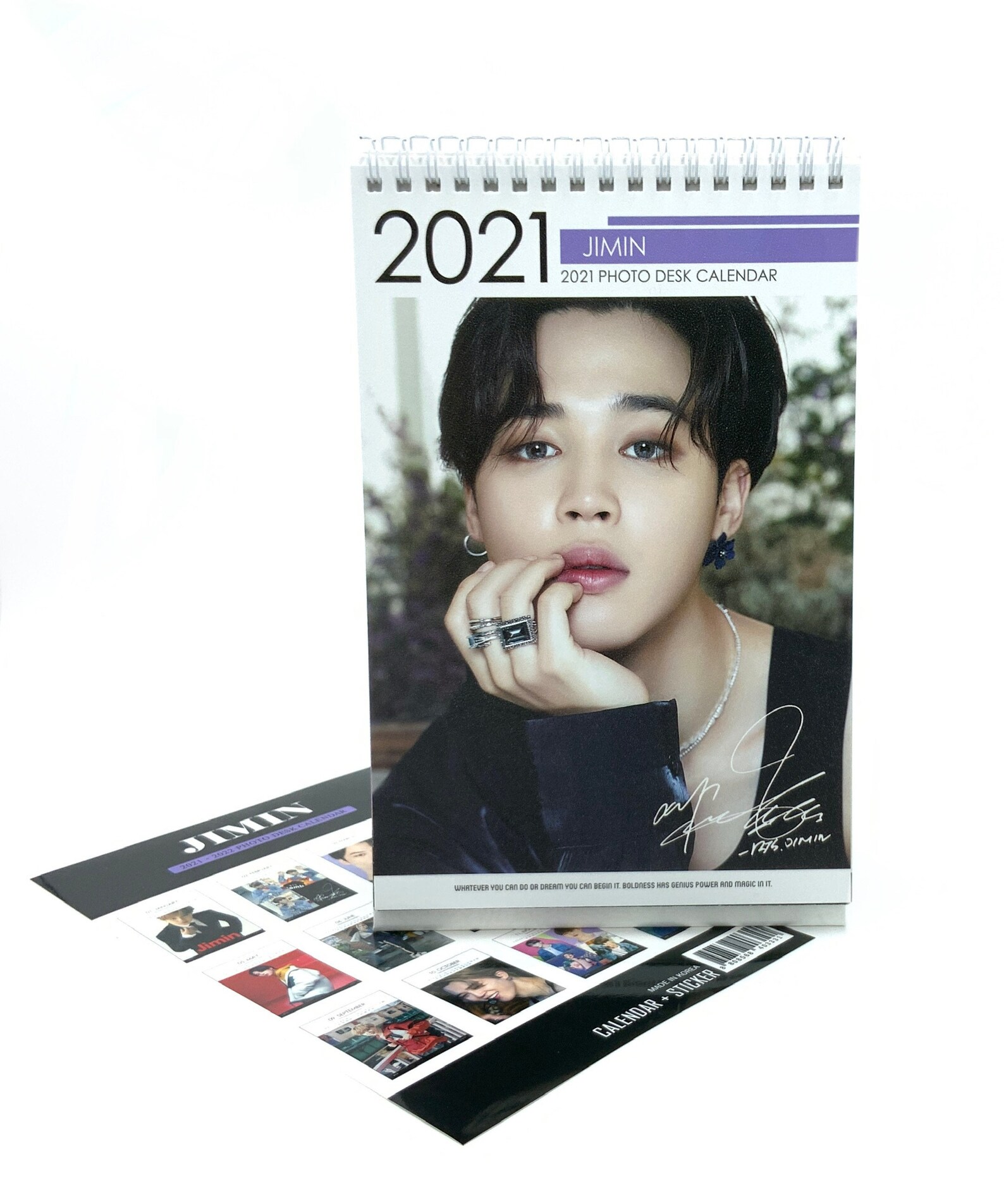 BTS JIMIN Desk Calendar 2021-2022 with Sticker Set | Etsy