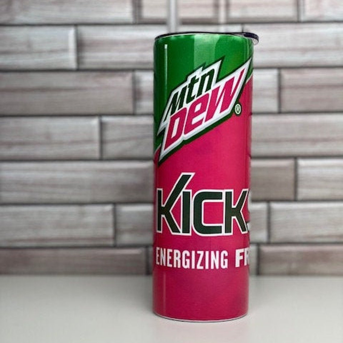 Mtn Dew Kickstart Fruit Punch Can Soda Inspired 20 oz Skinny Etsy