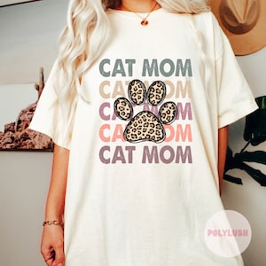 Cat Mom, Cat Mom, Cheetah Paw DTF Transfer, Ready To Press, Heat Transfer, Cute Dtf Transfer, Tshirt Transfer, Trendy Transfer, Dtf
