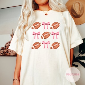 Football And Bows DTF Transfer, Ready To Press, Heat Transfer, Cute Dtf Transfer, Tshirt Transfer, Trendy Transfer, Dtf