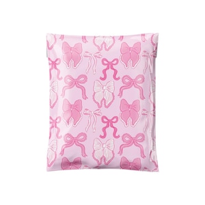 Sobres de polietileno con lazos bonitos de 10 x 13 pulgadas, diseño floral, primaverales, bolsas de envío, sobres de polietileno bonitos, autosellables, sobres boutique