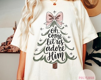 Oh Come Let Us Adore Him DTF Transfer, Ready To Press, Heat Transfer, Cute Dtf Transfer, Tshirt Transfer, Trendy Transfer, Dtf