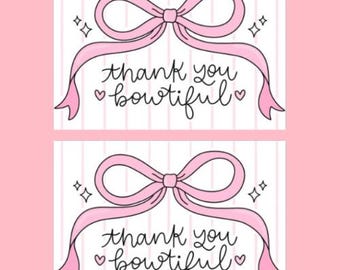 Small Business Thank You Cards, Bow Design (50 Pack, 4x6)