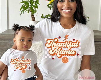 Thankful Mini, transferencia DTF con estampado a cuadros, lista para imprimir, transferencia térmica, linda transferencia DTF, transferencia de camiseta, transferencia de moda, DTF
