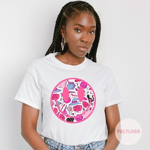 Pink Halloween Smiley DTF Transfer, Ready To Press, Heat Transfer, Cute Dtf Transfer, Tshirt Transfer, Trendy Transfer, Dtf