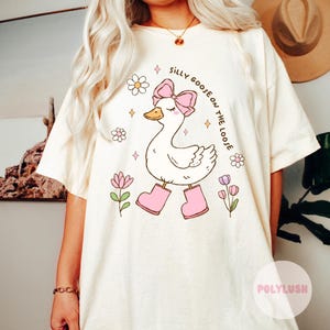 Pink Silly Goose On The Loose DTF Transfer