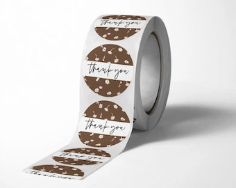 2" Daisies Thank You Stickers, Small Business Stickers, Round Thank You Stickers, Packaging Stickers,Shipping Stickers,500 Stickers Per Roll