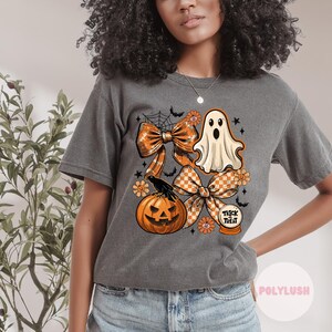Bows Ghost And Pumpkins DTF Transfer, Ready To Press, Heat Transfer, Cute Dtf Transfer, Tshirt Transfer, Trendy Transfer, Dtf