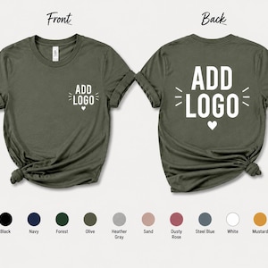 Front And Back Custom Logo T-Shirt, Company Team Apparel, Pet Photo Tee, Family Shirt, DTF Printed, Custom T -Shirt, Print On Demand Shirts