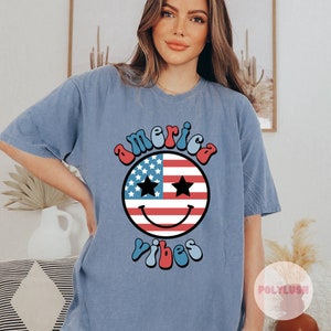 America Vibes DTF Transfer, Pronto para prensar, Transferência de calor, Transferência DTF fofa, Transferência de camiseta, Transferência da moda, DTF
