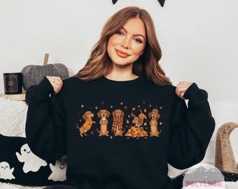 Cute Fall Dog Heat Transfer: Halloween DTF Design for Shirts
