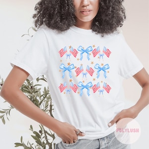 Bandeiras e laços DTF Transfer, Pronto para prensar, Transferência de calor, Transferência DTF fofa, Transferência de camiseta, Transferência da moda, DTF