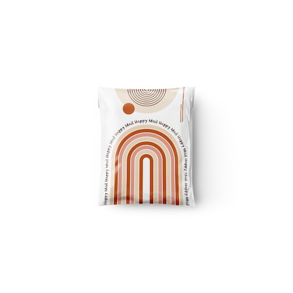 6 X 9 Happy Mail Poly Mailer Rainbow Design Fun Mailers Etsy