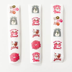 2" kerstrol dank u stickers, stickers voor kleine bedrijven, ronde dank u stickers, blij gezicht stickers, mix stickers, kerststickers