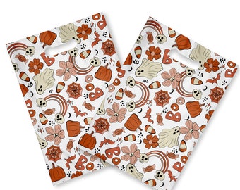 Spooky BOO Halloween Shopping Bags, Boutique Merchandise Bag (9.7 x 13.7")