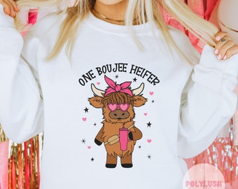 One Boujee Heifer DTF Transfer, Ready To Press, Heat Transfer, Cute Dtf Transfer, Tshirt Transfer, Trendy Transfer, Dtf