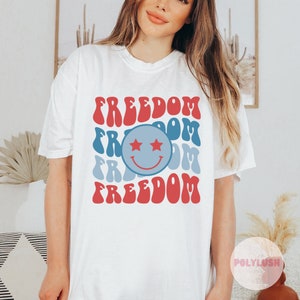 Freedom Freedom Freedom, Smiley DTF Transfer, Ready To Press, Heat Transfer, Cute Dtf Transfer, Tshirt Transfer, Trendy Transfer, Dtf