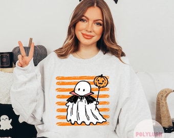 Cute Ghost DTF Transfer: Vibrant Halloween Heat Press Design