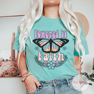 Powered By Faith DTF Transfer, Ready To Press, Heat Transfer, Cute Dtf Transfer, Tshirt Transfer, Trendy Transfer, Dtf