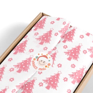 Carta velina rosa per albero delle vacanze, carta da regalo, carta velina artigianale carina, imballaggio in carta velina, imballaggio per piccole imprese, 10-50 fogli
