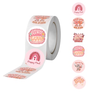 2&quot; LOVE Roll Thank You Stickers,Small Business Stickers,Round Thank You Stickers, Valentines Stickers,Mix Sticker Designs, Love Stickers