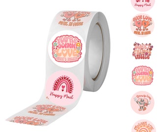 Adesivos de agradecimento Love Roll, embalagens para pequenas empresas (5 cm)
