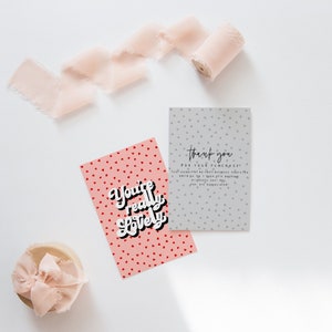 50 4X6 Thank You Cards,peachy Hearts, Physical Thank You Cards ...