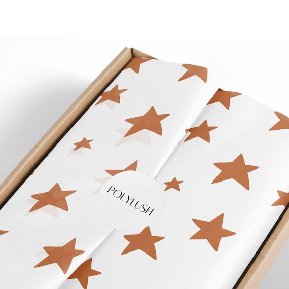 Cute Stars Tissue Paper, Gift Wrapping Paper, Cute Craft Tissue Paper,  Tissue Paper Packaging, Small Business Packaging,10-50 Sheets Tissue 