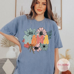 Mama, Floral Flowers DTF Transfer, Ready To Press, Heat Transfer, Cute Dtf Transfer, Tshirt Transfer, Trendy Transfer, Dtf