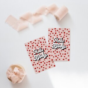 50 4x6" Dankeskarten, Erdbeer-Daises, Physische Dankeskarten, Valentinstagskarten, Versandzubehör, Verpackung, Minimal, Small Business