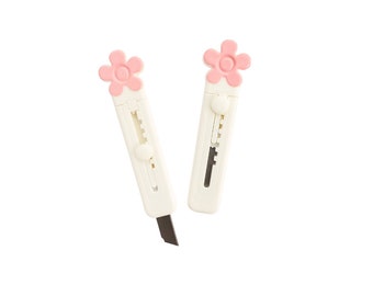 Estilete Daisy, rosa (10 cm com lâmina automática)