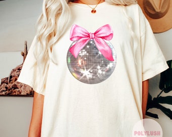 Disco Bow DTF Transfer, Ready To Press, Heat Transfer, Cute Dtf Transfer, Tshirt Transfer, Trendy Transfer, Dtf