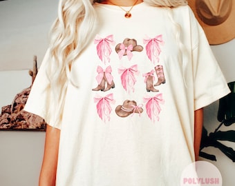 Cowboy Hat And Boots Bows DTF Transfer, Ready To Press, Heat Transfer, Cute Dtf Transfer, Tshirt Transfer, Trendy Transfer, Dtf