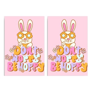 50 4X6" Don't Worry Be Hoppy Bedankkaarten, Leuke Bedankkaarten, Fysieke Bedankkaarten, Paaskaarten, Shipping Supplies, Small Business