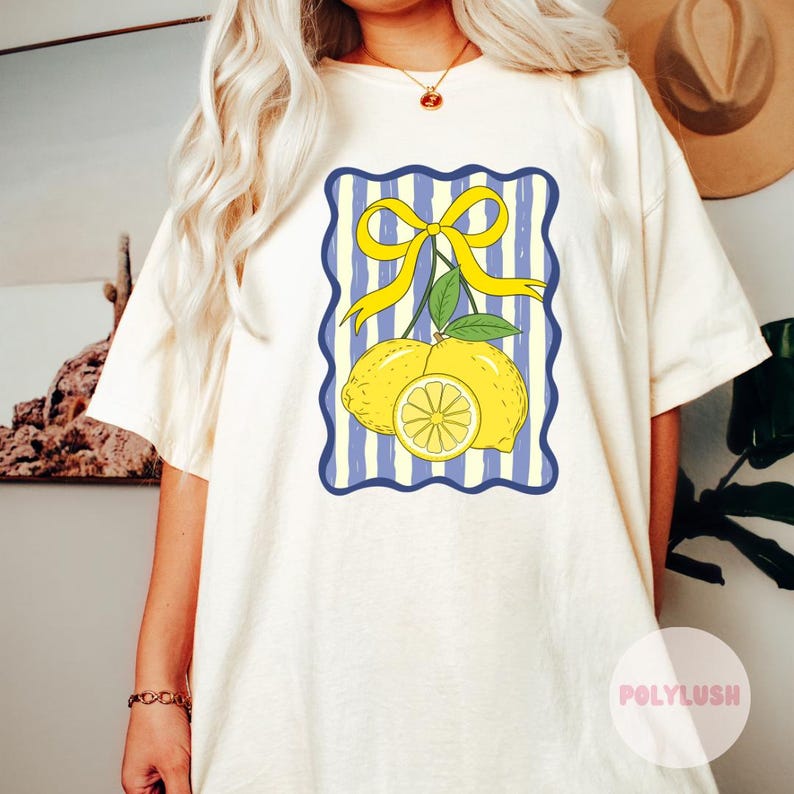 Summer Lemon T-Shirt Transfer - Vibrant, Easy to Apply image 1