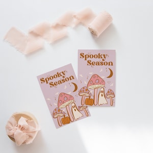 50 tarjetas de agradecimiento de hongos espeluznantes de 4X6 ", tarjetas de agradecimiento de Halloween, tarjetas de agradecimiento físicas, tarjetas mínimas, suministros de envío, pequeñas empresas